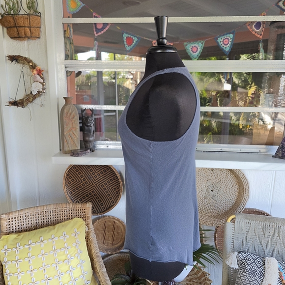 Frank & Eileen Tee Lab Small Slate Blue Tank Top Faded Cotton Sleeveless - Picture 6 of 13